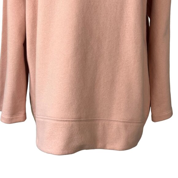 Joy Lab Womens Sweatshirt Nude Pink High Neck Fleece Lining Size XL New - Picture 4 of 10